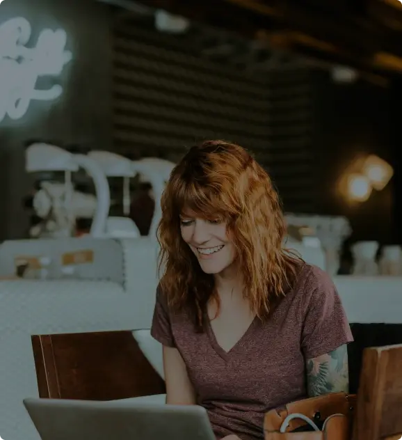 Person working on laptop